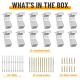 Venussar Squeaky Floor Repair Kit - Pack of 12 Aluminum Alloy Floor Repair Tool, Wood Floor Repair Kit for Eliminating Squeaky Floor Sounds Venussar