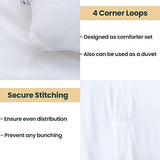 Paxrac White Comforter Twin/Twin XL Size, 2 Pieces Extra Long Comforter Set for Dorm, Lightweight Solid Bedding Set, All Seasons Soft Breathable Twin Comforter Set (68x90In Comforter & 1 Pillowcase) Paxrac