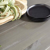 Walker Edison Modern Farmhouse Small Kitchen Furniture Dining Room Table Wood, 72 Inch, Grey and Brown Walker Edison