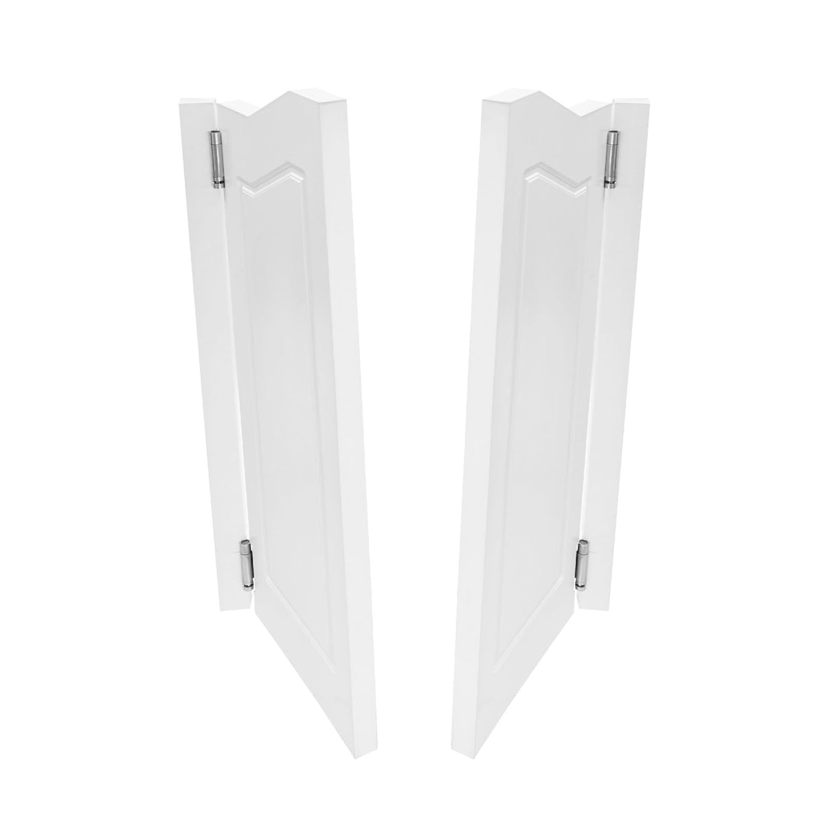 Swinging Doors Cafe Doors, Cafe Saloon Doors, Interior Wood Door Swing Door with Metal Hinges, Bar Saloon Swinging Doors for Kitchen Stairs Bedroom Entrance Partition (White A, 31.9x41.93in) Pinelicorn