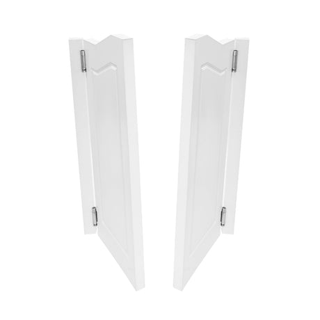 Swinging Doors Cafe Doors, Cafe Saloon Doors, Interior Wood Door Swing Door with Metal Hinges, Bar Saloon Swinging Doors for Kitchen Stairs Bedroom Entrance Partition (White A, 31.9x41.93in) Pinelicorn
