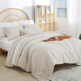 weigelia Beige Comforter Set Twin Boho Cream Twin Comforter with 1 Pillowcases - Soft Lightweight Cozy Bedding Set for All Season - Beige Comforter Twin Size for Women Teens Kids weigelia