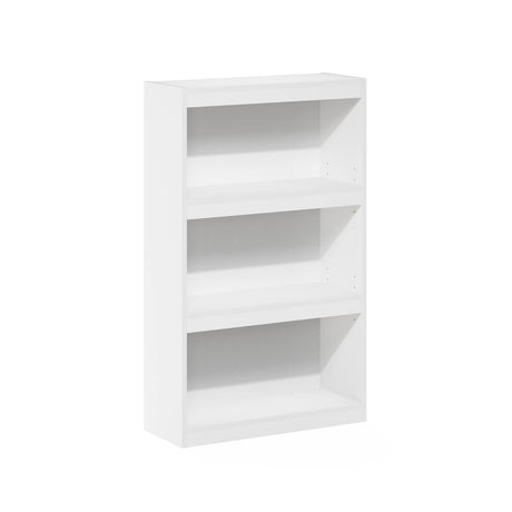 Furinno Jaya Enhanced Home Bookcase 3-Tier Adjustable Bookshelf, White Furinno