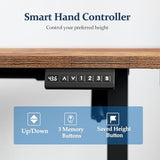 Klicelor L Shaped Standing Desk 63 x 55 Inch, Electric Height Adjustable Corner Desk for Home Office Workstation, Ergonomic Sit Stand Computer Table with Memory Controller, Rustic Brown Klicelor