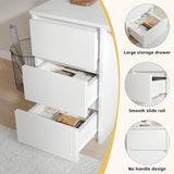 MaverickFurni 60 Inch Computer Desk with Shelves & Hutch, Home Office Desk with 3 Storage Drawers for Bedroom Work, Study Writing Table for Small Spaces, Adjustable feet, White MaverickFurni