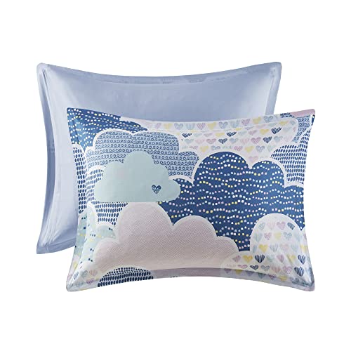 Intelligent Design Kids Comforter Vibrant Fun and Playful Unicorn Print Down Alternative All Season Children Bedding-Set, Girls Bedroom Décor, Twin/Twin XL, Cloud Blue with 2 dec pillows Intelligent Design