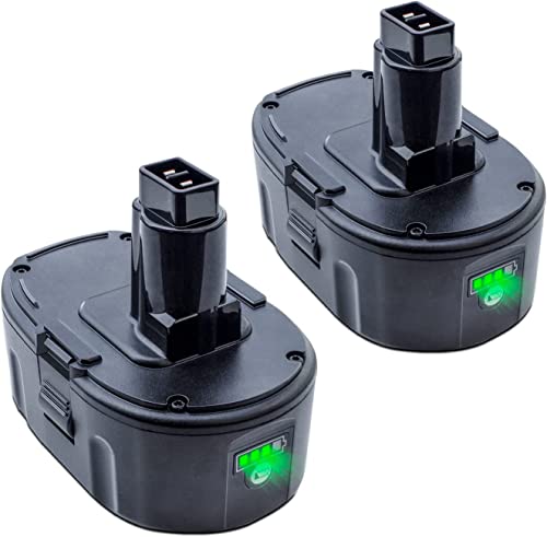DTK 2Pack 6.5Ah Lithium-Ion Battery Replacement for Dewalt 18V XRP Ni-Cad DC9096 DC9098 DC9099 DE9039 DE9095 DE9096 DE9098 DW9095 DW9096 DW9098 DE9503 DTK
