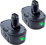 DTK 2Pack 6.5Ah Lithium-Ion Battery Replacement for Dewalt 18V XRP Ni-Cad DC9096 DC9098 DC9099 DE9039 DE9095 DE9096 DE9098 DW9095 DW9096 DW9098 DE9503 DTK