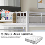 Kikihouse Full Over Twin Loft Bunk Bed with Desk, Stairs, Drawers & Storage Shelves, L-Shaped Metal Bunk Bed with Charging Station & LED Light for Kids, Teens, Adults (Full Over Twin) Kikihouse