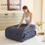 MIOTO 128x120 Oversized King Comforter, Extra Large King Size Comforter Oversized, All Season Soft Lightweight Quilt Down Alternative Duvet Insert with 8 Corner Tabs(128x120, Grey) MIOTO