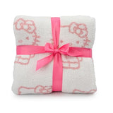 Jay Franco Sanrio Hello Kitty Feather Knit Fluffy Throw Blanket – Reversible Cozy Fuzzy Blanket 50 x 60 Inches, Soft Lightweight Kawaii Pink Bedding for Girls and Kids Jay Franco