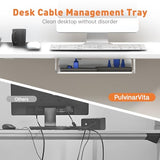 Dual Motor Standing Desk Frame 256 lbs Weight Capacity, Stand up Desk Frame Workstation, Electric Adjustable Legs, 3 Memory Height Settings, with Cable Management Tray, 2pcs Headphone Hook PulvinarVita