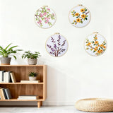 INFUNLY 4 Pack Seasons Flowers Embroidery Starter Kit for Beginners Branches Leaves DIY Embroidery Kits for Adults Stamped Needlepoint Set with Step-by-Step Instructions Threads Craft Lover Gift