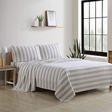 Eddie Bauer - Queen Sheets, Cotton Flannel Bedding Set, Brushed For Extra Softness, Cozy Home Decor (Snowflake Fair Isle, Queen) Eddie Bauer
