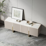 homary Modern TV Stand for TVs Up to 55", Long Entertainment Center with Storage Cabinets TV Console Table for Living Room, Bedroom (Off White, 59.1" W x 15.7" D x 23.6" H) homary