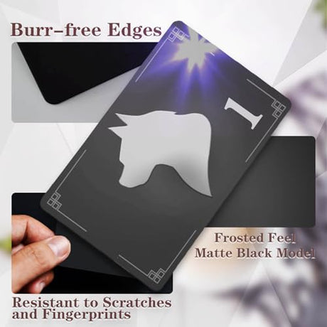 50 Pcs Metal Business Cards Blanks,Laser Engraving Blanks Aluminium,Can Engrave Any of Your Favorite Images and Text onto Metal Cards.86 x 54 mm(0.24mm Thickness) Knypeth
