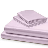 Vonty Extra Deep Pocket Full Sheet Sets - Cooling & Silky Satin Full Size Sheets with 18-24 Inch Deep Pocket, Luxury Lavender Satin Bed Sheets Fit Up to 24" Deep Mattress - 4 Piece Vonty