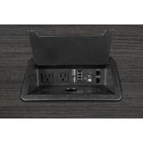 Regency Legacy Racetrack Conference Table with Tabletop Power & Data Port, 120", Ash Grey Regency