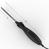 Electric Carving Knife - 8-Inch Serrated Stainless-Steel Blade Cutter with Comfort Grip Handle for Slicing Turkey and Meat by Classic Cuisine (Black) Classic Cuisine