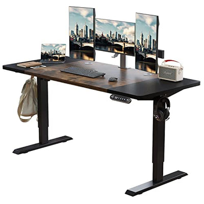 Radlove Electric Height Adjustable Standing Desk, 63x 30 Inches Stand Up Desk Workstation, Splice Board Home Office Computer Standing Table Ergonomic