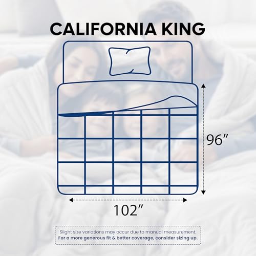 Utopia Bedding Comforters California King Size, All Season Duvet Insert, Down Alternative Box Stitched Bed Comforter with Corner Tabs, Machine Washable (White) Utopia Bedding