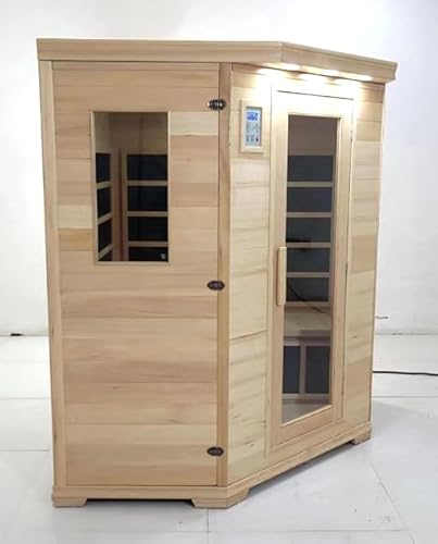Saferwholesale 3-4 Person Corner FAR Infrared Sauna Canadian Hemlock - Maui Saferwholesale