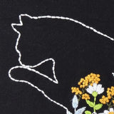 Smart-Feather Cat Embroidery Kit for Beginners Adults, Hand Embroidery Tote Bag Kit with Hoop and Patterns