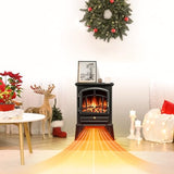 Electric Fireplace Heater with Thermostat Control, 15" Cathedral Stylish Small Fireplace Stove Heater, 3D Realistic Flame Effects, Overheating Safe Design Electactic