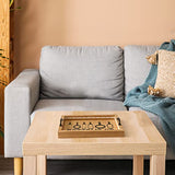 Elegant Designs HG2032-NBU Salento Farmhouse Rectangle Decorative LED Light Up Wooden Serving Tray w Black Metal Handles & Bottoms Up in Black for Décor, Centerpiece, Breakfast, Coffee,Bar, Natural Elegant Designs