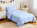 ZPECC Toddler Bedding Set - 4 Piece Hypoallergenic Baby Crib Bedding Set for Boys and Girls, Includes Toddler Comforter, Flat Sheet, Fitted Sheet and Pillowcase, Baby Blue ZPECC