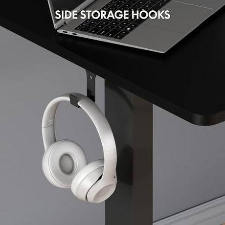 FLEXISPOT Standing Desk Electric Height Adjustable Desk with 40 x 24 Inch Splice Board, Home Office Computer Workstation, Black Top + Black Frame FLEXISPOT