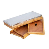 BeeCastle 5 Frame Bee Hive Nuc Box Coated with 100% Beeswax Includes Beehive Frames and Waxed Foundations BeeCastle