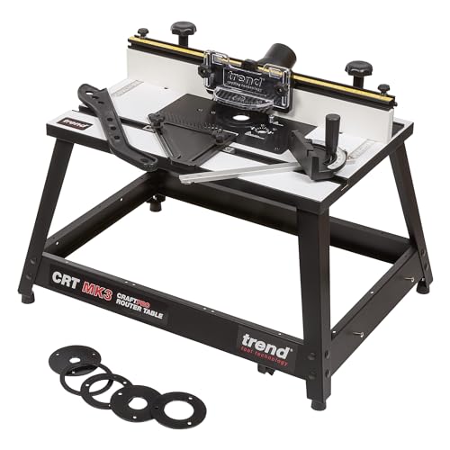 Trend Portable Benchtop Router Table with Robust Construction for Workshop & Site Use, 120V (NVR Switch Not Included), CRT/MK3 Trend Tool Technology USA