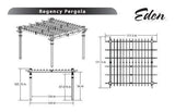 New England Arbors Regency 12' x 12' Vinyl Pergola Vita