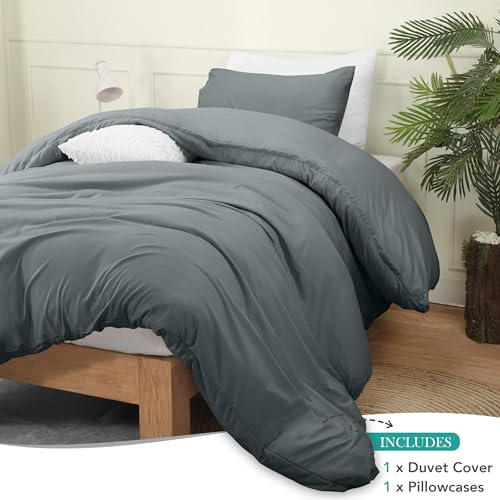 Utopia Bedding Duvet Cover Set with Pillowcases- 2 Pieces Bedding Duvet Cover with Zipper Closure - 1 Duvet Cover with 1 Pillow Sham - Soft Brushed Microfiber (Twin/Twin XL, Grey) Utopia Bedding