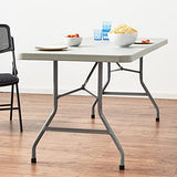 Office Star Resin Multipurpose Rectangle Folding Table for Indoor or Outdoor Use, 6 Feet Light Gray Office Star Products