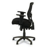 Alera Etros Series Petite Mid-Back Multifunction Mesh Chair, Black Alera