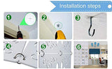 BMIDRUT 12Pcs/Set Hanging Room Divider White DIY Panel Screens Partition Wall Dividers Room Decorative with All Accessories 11.4x11.4 Inch (M2) BMIDRUT