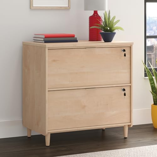 Sauder Clifford Place 2-Drawer Lateral File Cabinet, L: 29.53" x W: 18.5" x H: 30.28", Natural Maple Finish - WoodArtSupply