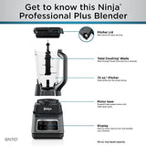 Ninja BN701 Professional Plus Blender, 1400 Peak Watts, 3 Functions for Smoothies, Frozen Drinks & Ice Cream with Auto IQ, 72-oz.* Total Crushing Pitcher & Lid, Dark Grey Ninja