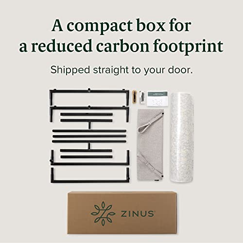 ZINUS Aidan Sling Accent Chair, Metal Framed Armchair with Shredded Foam Cushioning, Black ZINUS