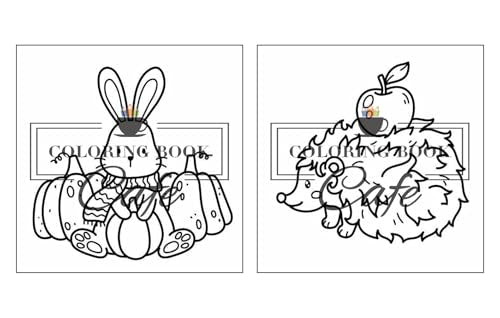 Cozy Autumn: Cute and Cozy Coloring Book for Adults & Teens Featuring Easy and Bold Autumn Designs (Bold and Easy Coloring Books) Majosta