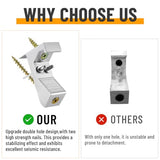 Venussar Squeaky Floor Repair Kit - Pack of 12 Aluminum Alloy Floor Repair Tool, Wood Floor Repair Kit for Eliminating Squeaky Floor Sounds Venussar