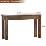 Armocity Console Table, 47" Farmhouse Wood Entryway Table, Sofa Tables Narrow Long Behind Couch, Entry Table for Entrance, Hallway, Living Room, Cracked Oak Armocity