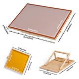 Tektalk Jigsaw Puzzle Table with Leather Bar, Wooden Plateau Portable Puzzle Board Saver with Embedded Adjustable Stand/Bracket and Removable Cover, 4 Sorting Drawers, for Up to 1500 Pieces Tektalk