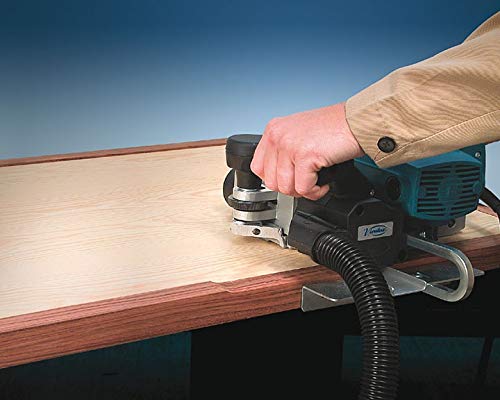 Virutex CE53S Edge Lipping Planer for Flushing Edge Strips, Cuts Accurately and Adjusts Easily, Large Support Surface, with Dust Collector Connection Virutex