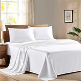 Ashton Sheets 100% Egyptian Cotton Queen Size Sheet Set - 600 Thread Count Egyptian Cotton Sheets Set for Queen Size Bed (4 Pc, White), Soft, Cooling, Luxury Hotel 16" Deep Pocket Sateen Bedsheet Ashton Sheets