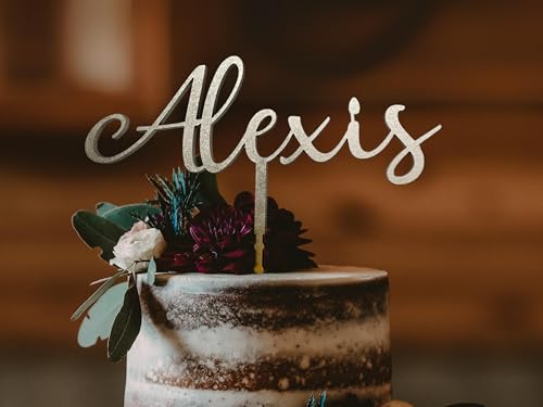 Custom Name Birthday Cake Topper Personalized Name Cake Topper for Baby Shower Gift for Birthday Graduation Cake Topper Made with Wood designLEE Studio