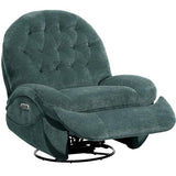 EONIX Stylish Power Swivel Rocker Recliner Chair for Living Room, Rocking All Positions, Dual Motor Independently Controlled Backrest and Headrest, USB Charging Port, Green, SXXY005021