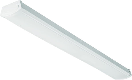 Lithonia Lighting FMLWL 48 840 Low-Profile LED Flush Mount Ceiling Light, Wraparound Lighting Fixture for Kitchen, Laundry Room, Garage, and More, 4-Foot, 4000K Cool White Lithonia Lighting